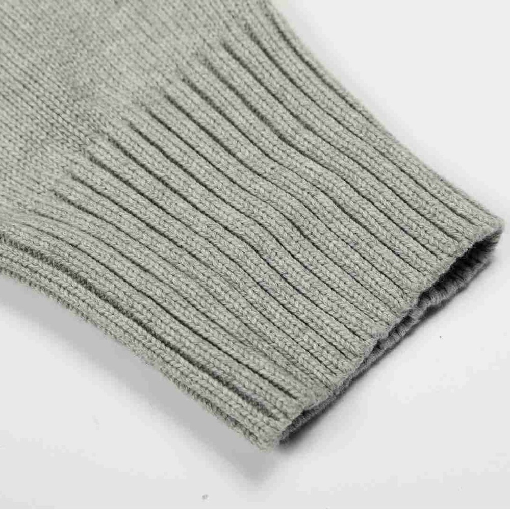 Ami Gray Crewneck Sweater with Black Heart Motif - Picture 8 of 8
